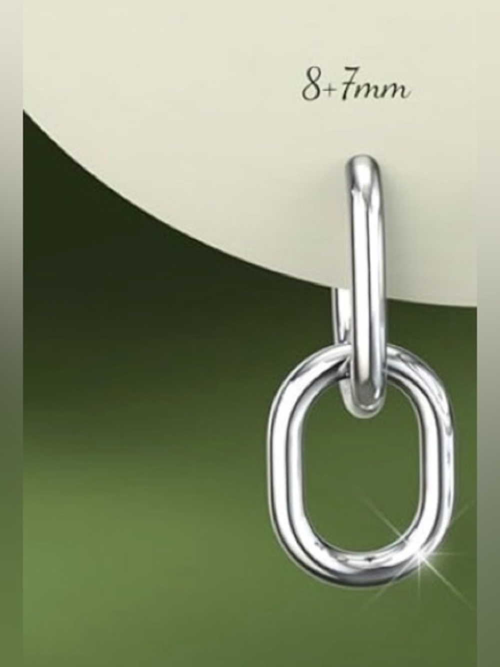 ⭐️FINAL PRICE #112 Gold Plated Double-Link Drop Earrings - Picture 7 of 9